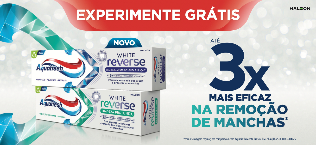 Aquafresh White Reverse: Experimente Grátis